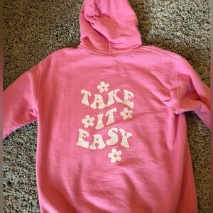 Pink Flower Take It Easy Hoodie